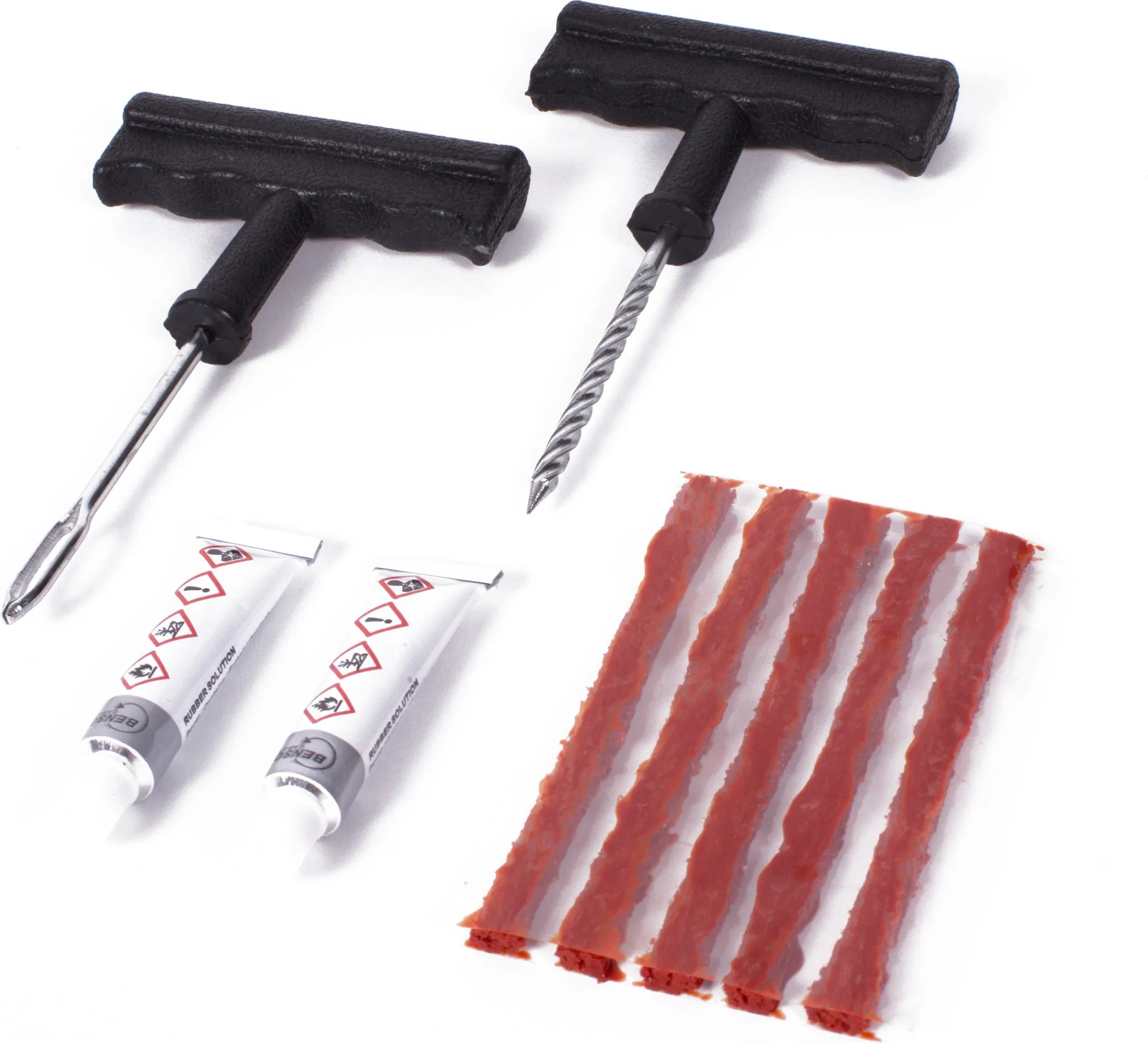 Benson Automotive 9-teiliges Reifenreparaturset für schlauchlose PKW, Motorräder & Roller